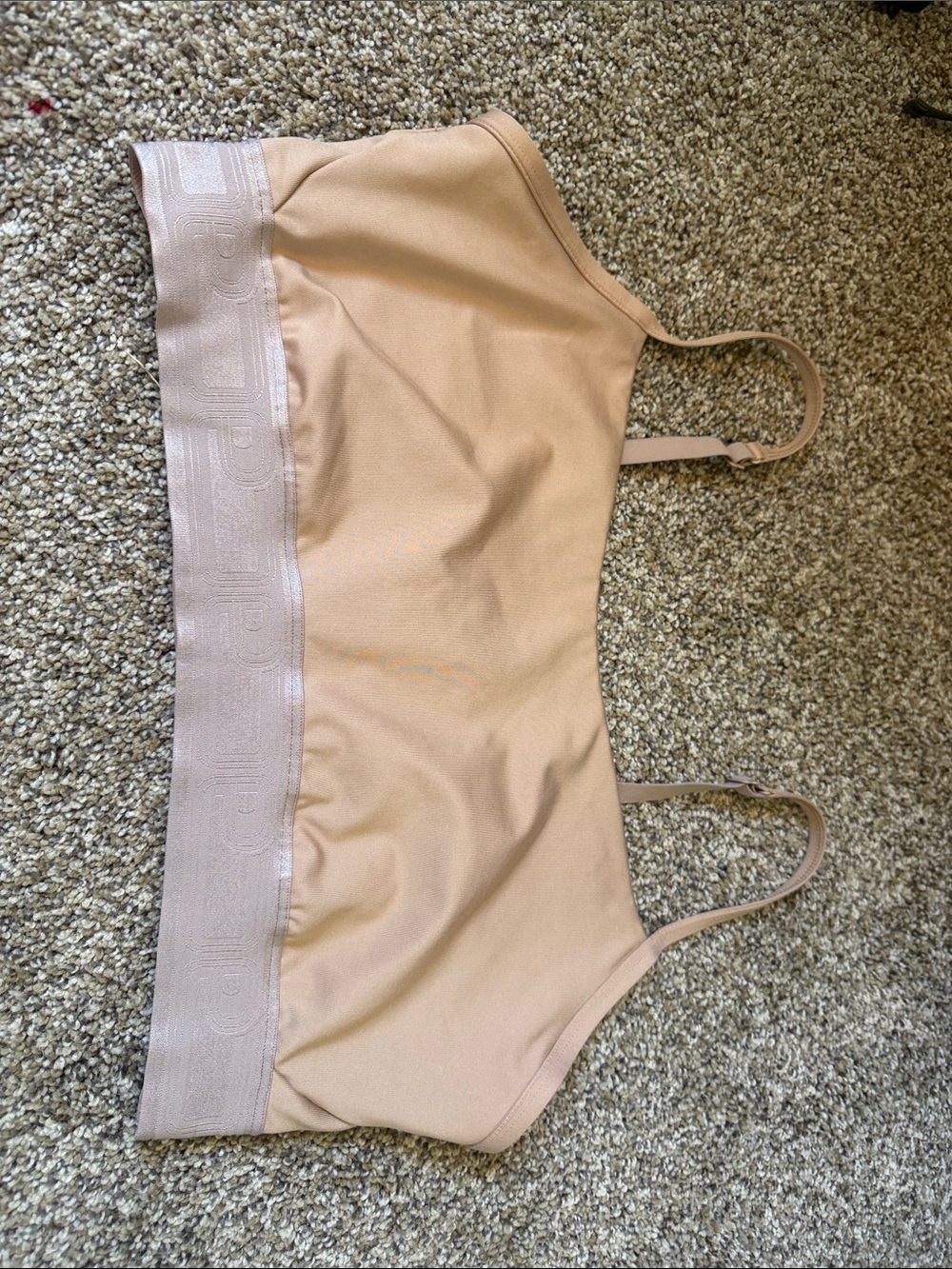 PINK Nude Seamless Bralette with Logo Band